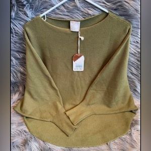 Kerisma Retro Olive Cashmere Sweater (Womens S/M)